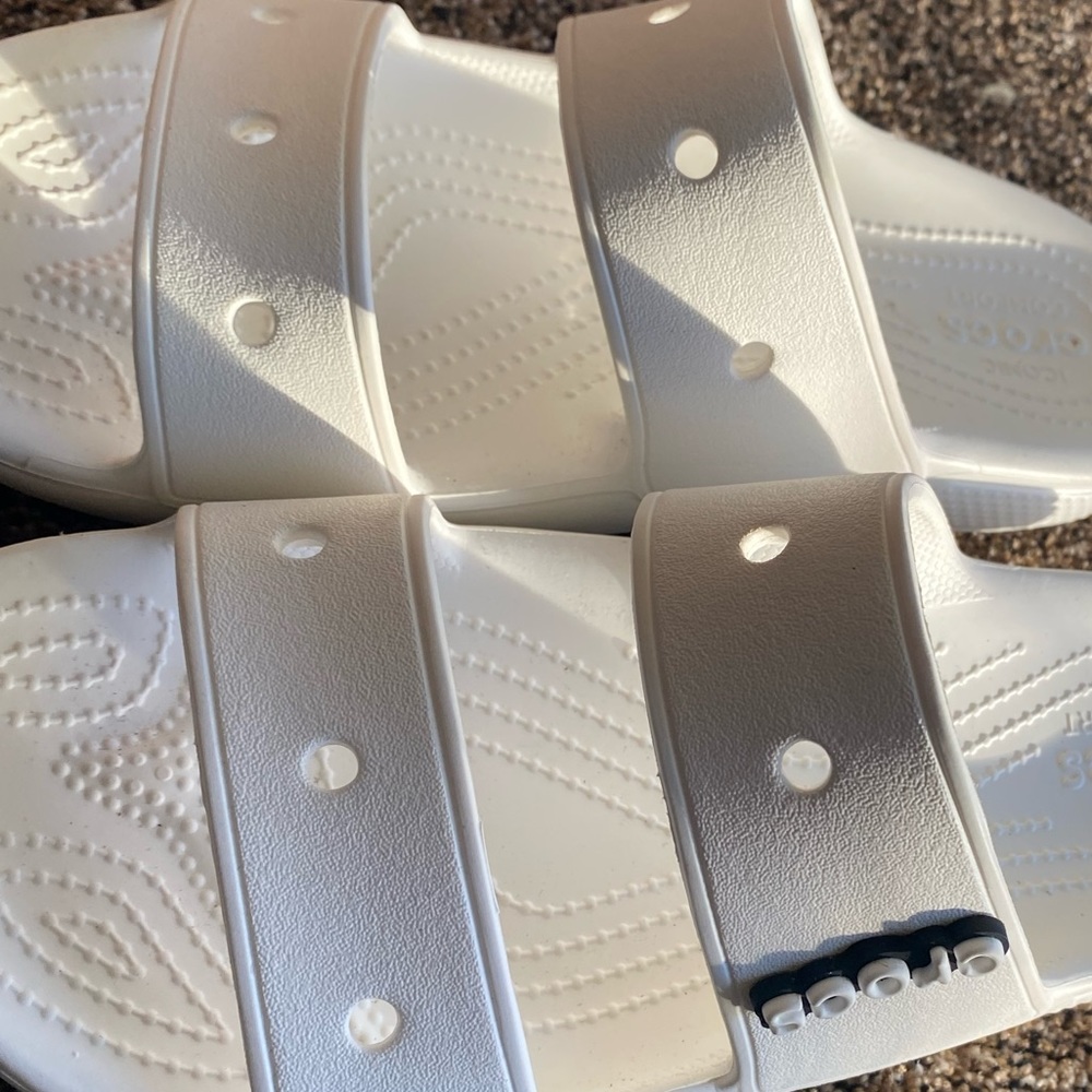 White Croc sandals
